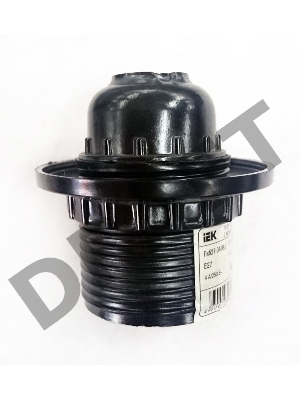 Патрон электрич. E27 Пкб27-04-К11 с кольцом карболит. черн. (с этикет.) ИЭК EPK11-04-01-K01