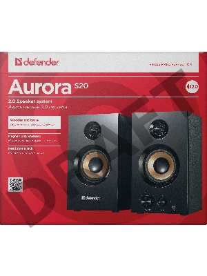 Колонки Defender AURORA S20 { 2x10 Вт RMS,20-20000 Гц, разъём для наушников } 65419