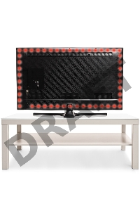 LED лента с USB коннектором 5 В, 8 мм, IP65, SMD 2835, 60 LED/m, цвет свечения красный
