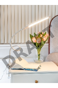 Светильник Lucia Fleksa PRO (L575) настольный на струбцине белый 9Вт