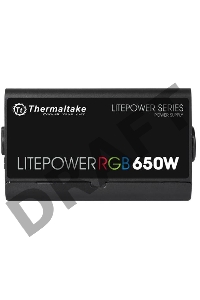 Блок питания Thermaltake Litepower RGB 650W (PS-LTP-0650NHSANE-1) v2.3, A.PFC, 80 Plus , Fan 12 cm, Retail