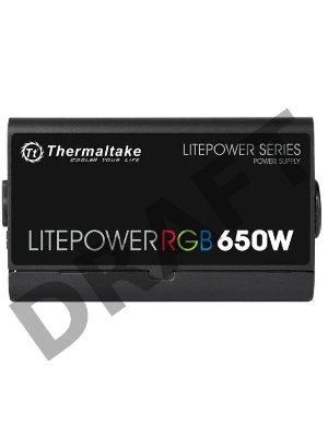 Блок питания Thermaltake Litepower RGB 650W (PS-LTP-0650NHSANE-1) v2.3, A.PFC, 80 Plus , Fan 12 cm, Retail