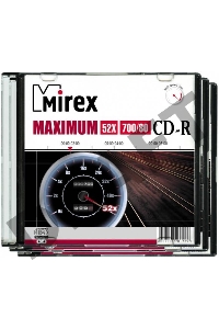 Диск CD-R Mirex 700 Mb, 52х, Maximum, Slim Case (5), (5/200) упаковка из 5 шт
