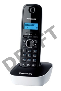 Телефон Panasonic KX-TG1611RUW (белый) {АОН, Caller ID,12 мелодий звонка,подсветка дисплея,поиск трубки}