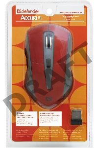 Мышь беспроводная Defender Accura MM-965 красный,6кнопок,800-1600dpi