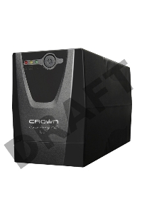 Источник бесперебойного питания Crown CMU-500X (480 ВА / 240 Вт; Off-Line; 1 х Euro + 1 х IEC-320 резервным питанием и фильтрацией; 12V/4,5AH х 1; пластик)