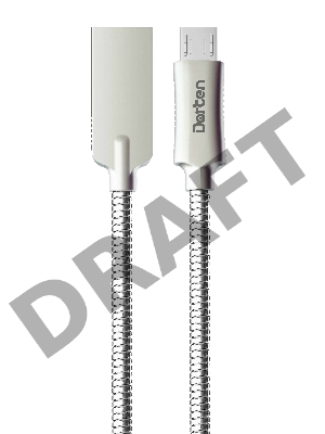 Кабель Dorten/Hardiz Micro USB Steel Shell Series, 1 метр, Silver