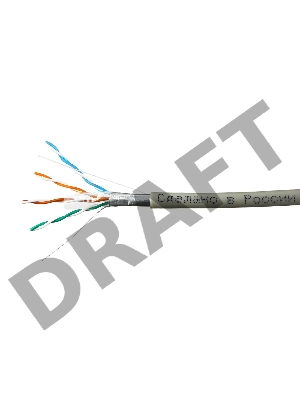 Кабель SkyNet Premium FTP indoor 4x2x0,51, медный, FLUKE TEST, кат.5e, однож., 100 м, box, серый