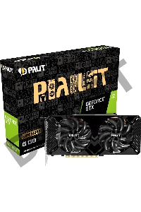 Видеокарта Palit PA-GTX1660SUPER GP 6G GTX 1660SUPER 6144Mb 192 GDDR6 1530/14000 DVIx1 HDMIx1 DPx1 HDCP Ret