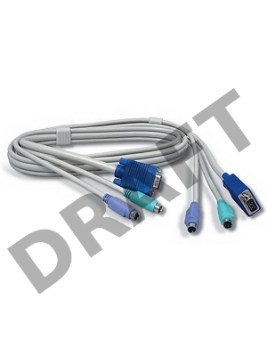 Кабель КВМ 1.8м Переключатель KVM TRENDNet TK-C06, папа-папа {клав.(PS/2),мышь (PS/2), DB15 п, 1.8 m}