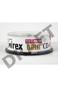 Диск CD-R Mirex 700 Mb, 24х, Gold, Cake Box (10), (10/300)