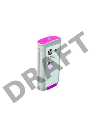 Картридж HP 728 с пурпурными чернилами для принтеров Designjet, 130 мл