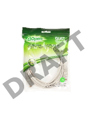 Коммутационный шнур Патчкорд литой Aopen/Qust ANP511_3M UTP кат.5е 3м серый