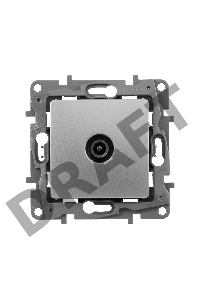 Розетка TV проходная 15дБ, алюм.