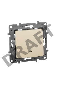 Переключатель с подсветкой, авт., 10AX, сл.кость ETIKA Переключатель с подсветкой, авт., 10AX, сл.кость