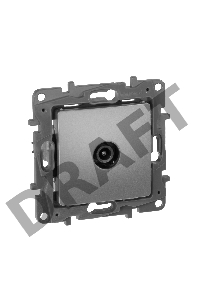 Розетка TV проходная 15дБ, алюм.