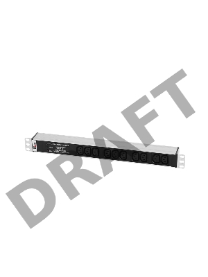 Аксессуар ЦМО Блок розеток Rem-10 без шнура с инд., 10 IEC 60320 C13, вход IEC 60320 C14, 10A, алюм., 19