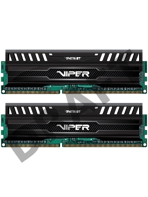 Модуль памяти Patriot DIMM DDR3 VIPER3 16Gb KIT (8GbX2) 1600MHz CL9 [PV316G160C9K] Black