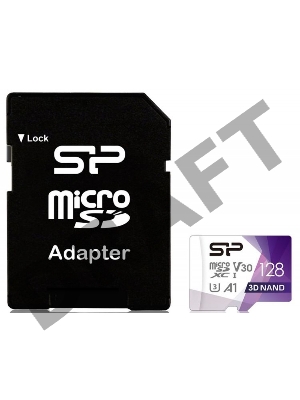 Флеш карта microSDHC Silicon Power Superior Pro A1 Micro Secure Digital XC Class 10 UHS-1 U3 SP128GBSTXDU3V20AB 128Gb