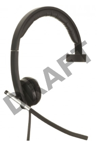 Наушники с микрофоном Logitech H650E черный 1.1м