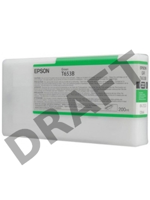 Картридж струйный Epson C13T653B00 зеленый для Stylus Pro 4900 (200ml) Картридж струйный Epson C13T653B00 зеленый для Stylus Pro 4900 (200ml)