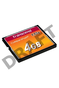 Флеш карта CF 4Gb 133x Type I Transcend (TS4GCF133)