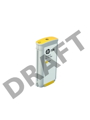 Картридж HP 728 с желтыми чернилами для принтеров Designjet, 130 мл