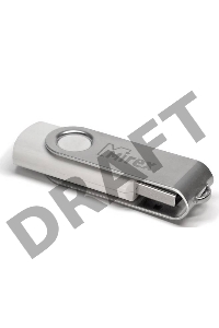 Флеш Диск 16GB Mirex Swivel, USB 2.0, Белый