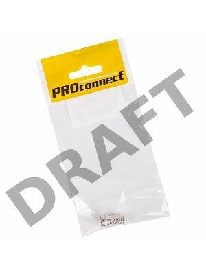 Разъем антенный на кабель, штекер F для кабеля RG-6, (1шт.) (пакет)  PROconnect