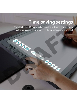 Планшет для рисования Huion Kamvas PRO 22 USB черный