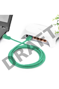 Патч-корд Greenconnect прямой 0.1m, UTP кат.5e, зеленый, позолоченные контакты, 24 AWG, литой, GCR-LNC05-0.1m, ethernet high speed 1 Гбит/с, RJ45, T568B Greenconnect Патч-корд прямой 0.1m, UTP кат.5e, зеленый, позолоченные контакты, 24 AWG, литой, GCR-LNC