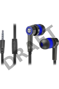 Гарнитура Defender Pulse-420 Black/blue 4-пин 3,5 мм jack, кабель-1,2м