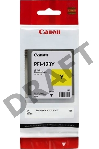 Картридж струйный Canon PFI-120 Y 2888C001 желтый (130мл) для Canon Canon imagePROGRAF TM-200/205