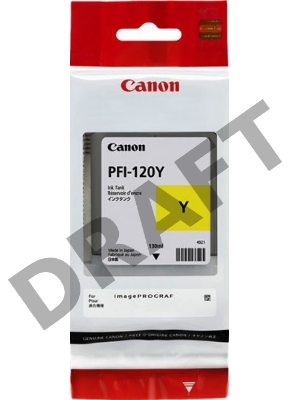 Картридж струйный Canon PFI-120 Y 2888C001 желтый (130мл) для Canon Canon imagePROGRAF TM-200/205