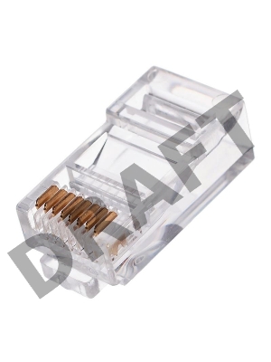 Коннектор Gembird  коннектор RJ45  8P8C  (100 шт. в уп) без вставки