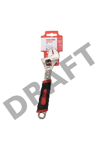 Разводной ключ REXANT 200 мм никелированный, двухкомпонентная рукоятка