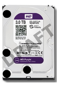 Жесткий диск WD Original SATA-III 3Tb WD30PURX Video Purple (5400rpm) 64Mb 3.5