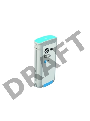Картридж HP 728 с голубыми чернилами для принтеров Designjet, 130 мл