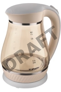 Чайник электрический Scarlett SC-EK27G83 1.7л. 2200Вт бежевый (корпус: стекло)