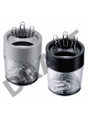 Скрепочница Deli E9881 магнитная прозрачный картонная коробка