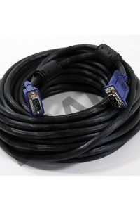 Кабель VCOM VVG6448-20M(C) Кабель монитор-SVGA card (15M-15M) 20м 2 фильтра    