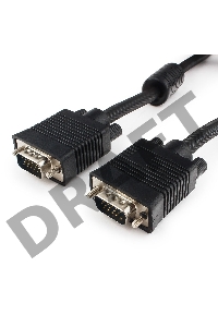 Кабель Gembird/Cablexpert CC-PPVGA-20M-B, Кабель VGA Premium , 15M/15M, 20м, черный, тройной экран,феррит.кольца
