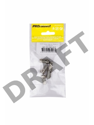 Разъем антенный на кабель, штекер F для кабеля RG-6, (5шт.) (пакет)  PROconnect