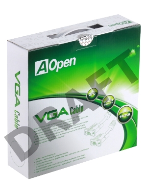 Кабель AOpen <ACG341AD-20M> монитор-SVGA card (15M-15M) 20м 2 фильтра
