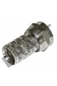 Разъем антенный на кабель, штекер F для кабеля RG-6, (5шт.) (пакет)  PROconnect