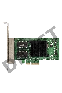 Сетевой адаптер ExeGate EXE-I350-T4V2 (PCI-E x4 v2.1, порты 4xRJ45 (медные), 10/100/1000Mbps, Gigabit NIC Intel Chipset NHI350AM4)