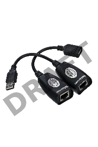 Адаптер-удлинитель USB-AMAF/RJ45, по витой паре до 45m , Telecom <TU824>