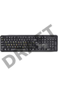 Клавиатура ExeGate EX279938RUS LY-331L2, <USB, шнур 2,2м, черная,  104кл, Enter большой>, Color box