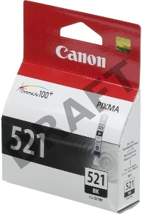 Картридж струйный CLI-521Bk (2933B004) для Canon Pixma iP3600, 4600, MP540 ,MP620, MP630, MP980, Черный, 9 мл.