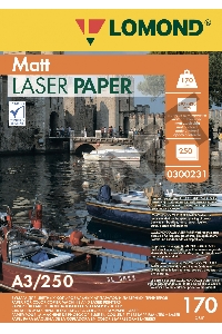 Фотобумага LOMOND Двухсторонняя Матовая, для лазерной печати, 170 г/м2, A3/250л.